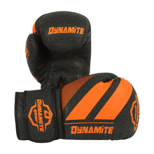 Load image into Gallery viewer, Punching Bag Dynamite Kickboxing Boxing Gloves - Matt Black/Orange 12oz
